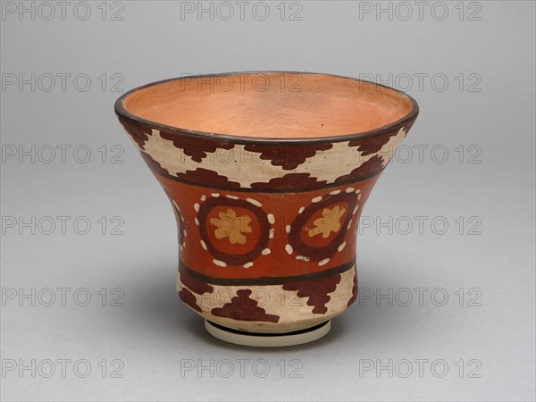 Cup Depicting Repeated Flower-Like Motifs, 180 B.C./A.D. 500. Creator: Unknown.