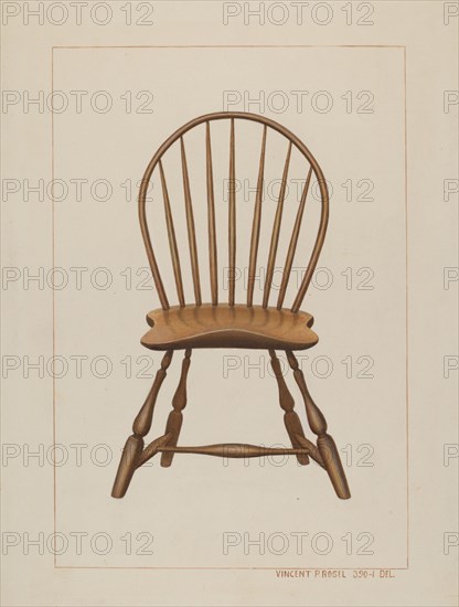Windsor Fan-back Chair, c. 1938. Creator: Vincent P. Rosel.