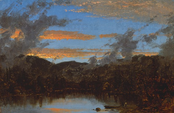Mist Rising at Sunset in the Catskills, c. 1861. Creator: Sanford Robinson Gifford.
