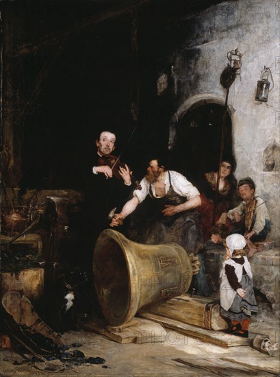 Toning the Bell, 1874. Creator: Walter Shirlaw.