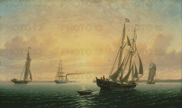 The Schooner Jane of Bath, Maine, 1857. Creator: William Bradford.