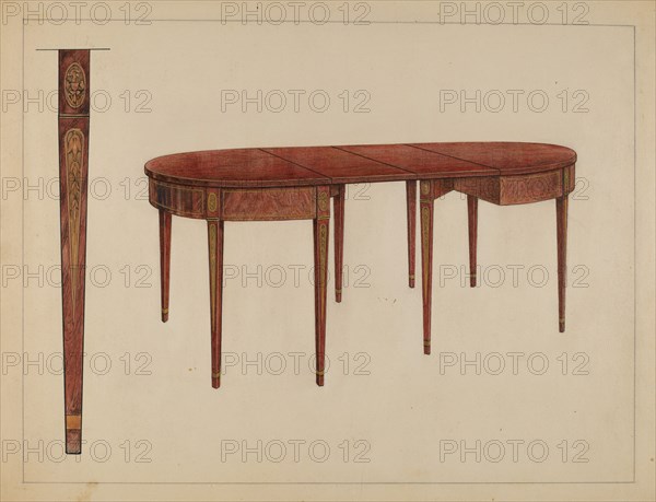 Dining Table, 1936. Creator: M. Rosenshield-von-Paulin.