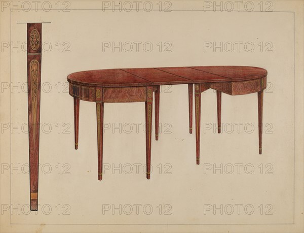 Dining Table, 1936. Creator: M. Rosenshield-von-Paulin.