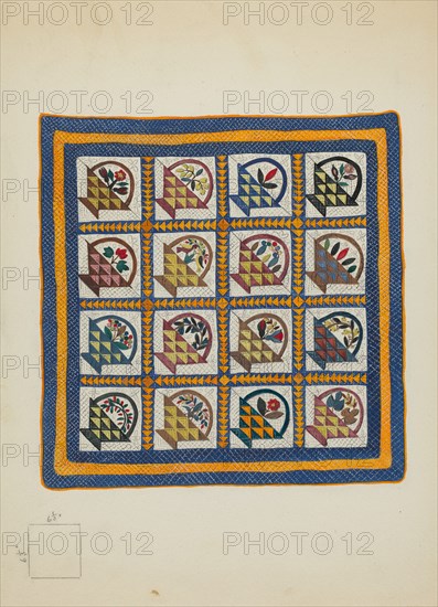 Bedspread, 1936. Creator: Irene Schaefer.