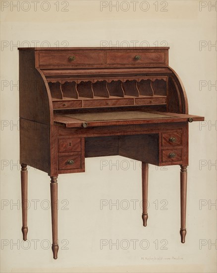 Roll-top Desk, 1941. Creator: M. Rosenshield-von-Paulin.