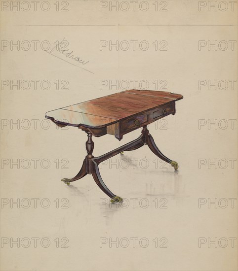 Sofa Table, c. 1936. Creator: M. Rosenshield-von-Paulin.