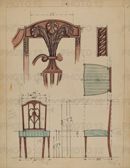 Side Chair, c. 1936. Creator: M. Rosenshield-von-Paulin.