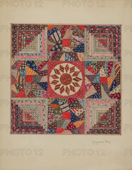 Crib Coverlet, c. 1936. Creator: Suzanne Roy.