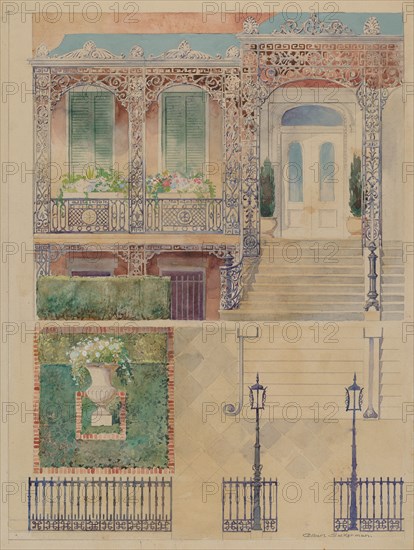 Ornamental Iron, c. 1936. Creator: Gilbert Sackerman.