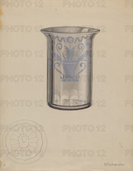 Stiegel Water Tumbler, c. 1936. Creator: Erwin Schwabe.