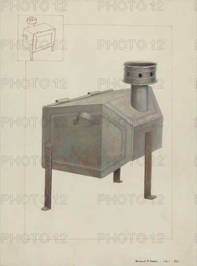 Tin Stove, c. 1937. Creator: Vincent P. Rosel.