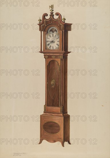 Tall Clock, c. 1938. Creators: M. Rosenshield-von-Paulin, Lawrence Philips.