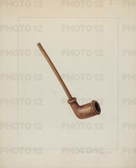 Clay Pipe, c. 1938. Creator: Manuel G. Runyan.