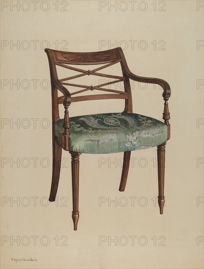 Armchair, c. 1939. Creator: M. Rosenshield-von-Paulin.