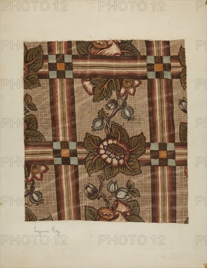 Printed Cotton, c. 1940. Creator: Suzanne Roy.