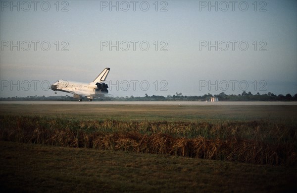 Challenger landing, Florida, USA, February 11, 1984.  Creator: NASA.