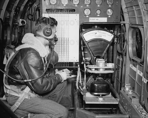 Instrumentation in B-29, 1944. Creator: NASA.