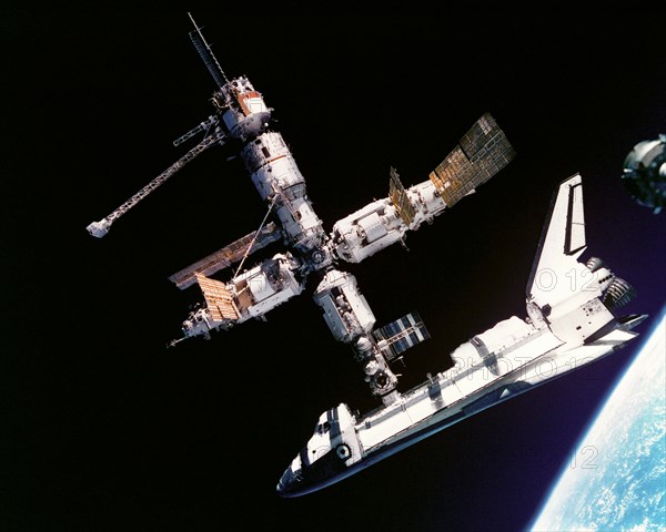 Atlantis Docked to Mir, 1995. Creator: NASA.