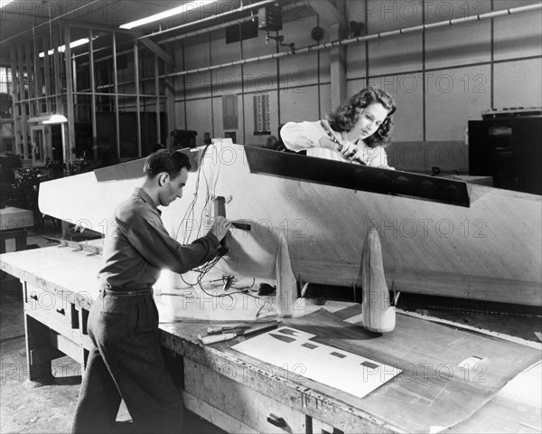 Flying boat construction, Virginia, USA, April 24, 1946. Creator: Unknown.