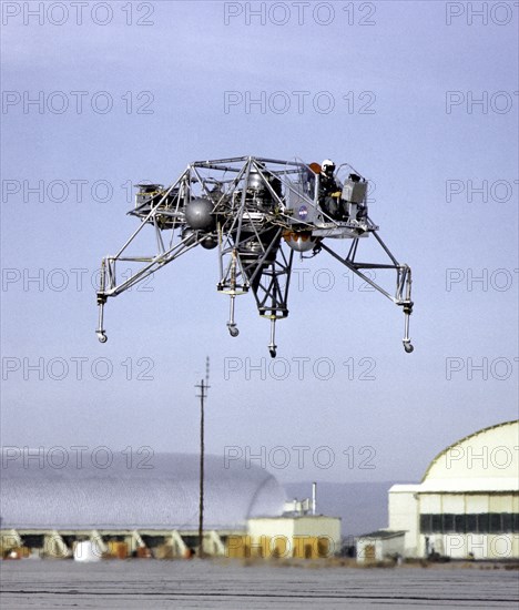 Lunar Landing Research Vehicle in Flight, California, USA, 1964.  Creator: NASA.