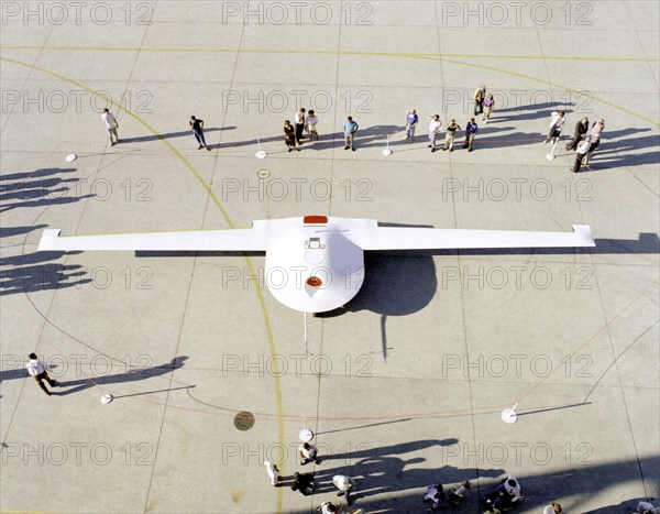 Tier 3 DarkStar on ramp, Dryden Flight Research Center, California, USA, September 14, 1995. Creator: NASA.