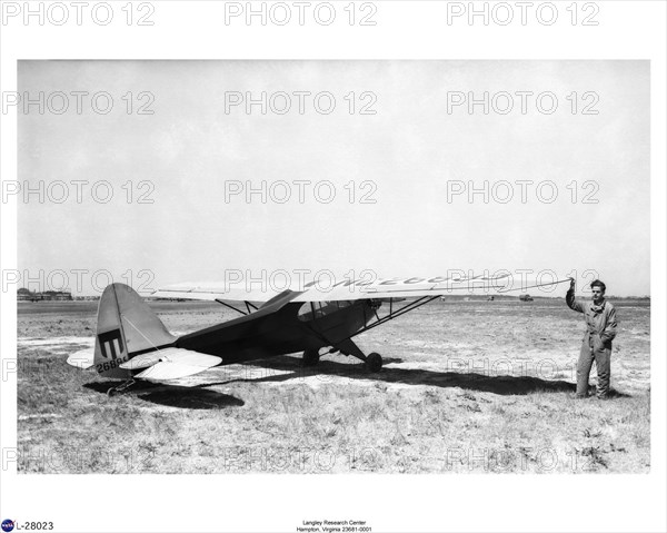 Piper J-3L50 Cub, USA, April 16, 1942. Creator: Unknown.