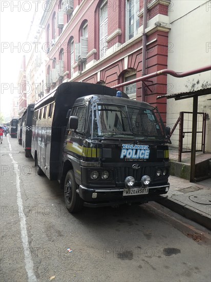 Mahindra Police van, Calcutta, 2019. Creator: Unknown.