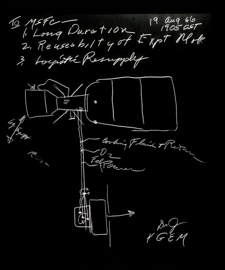 Skylab Concept by George Mueller, 1966. Creator: George E. Mueller.