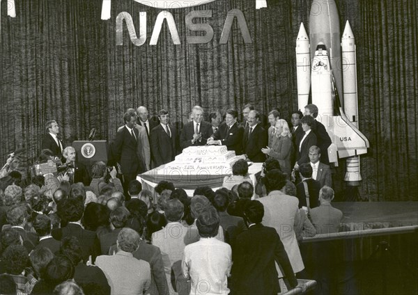 NASA Celebrates its 25th Anniversary, Washington, D.C., October 19, 1983.  Creator: NASA.