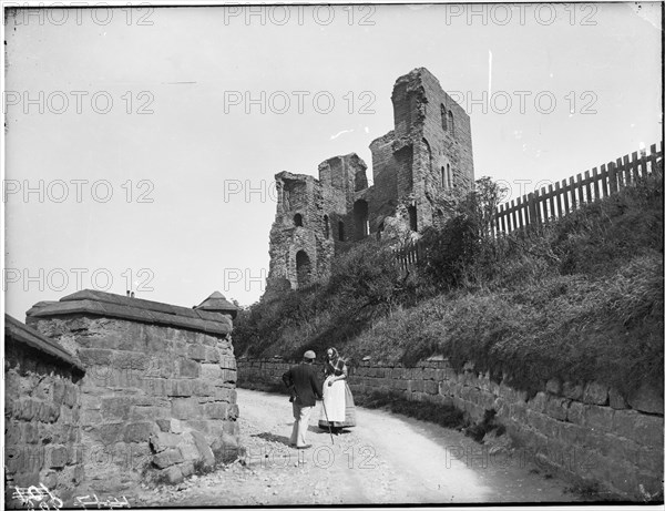 Scarborough Castle, Scarborough, North Yorkshire, 22 September 1897. Creator: London Midland and Scottish Railway.