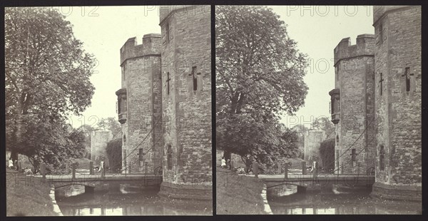 Bishop's Palace, Wells, Mendip, Somerset, 1913. Creator: Walter Edward Zehetmayr.