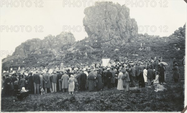 Gorsedh Kernow, St Michael's Chapel, Roche Rock, Roche, Cornwall, 1933. Creator: Unknown.