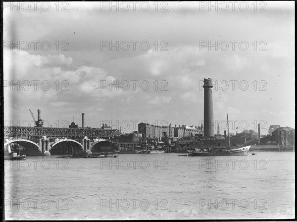 Shot Tower and Lead Works, Belvedere Road, Lambeth, Greater London Authority, 1936. Creator: Charles William  Prickett.