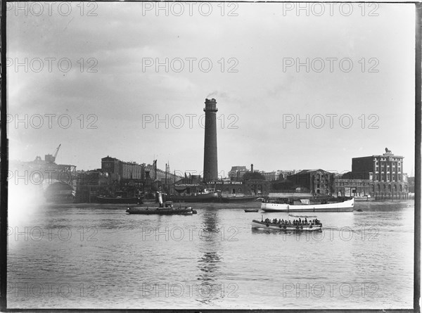 Shot Tower and Lead Works, Belvedere Road, Lambeth, Greater London Authority, 1936. Creator: Charles William  Prickett.