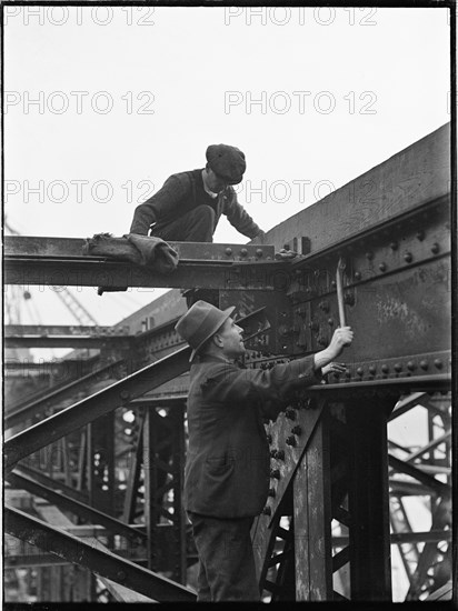 Demolition of Waterloo Bridge, Lambeth, Greater London Authority, 1936. Creator: Charles William  Prickett.