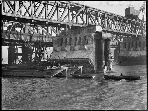 Demolition of Waterloo Bridge, Lambeth, Greater London Authority, 1936. Creator: Charles William  Prickett.