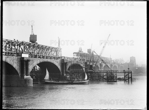 Demolition of Waterloo Bridge, City of Westminster, Greater London Authority, 1936. Creator: Charles William  Prickett.