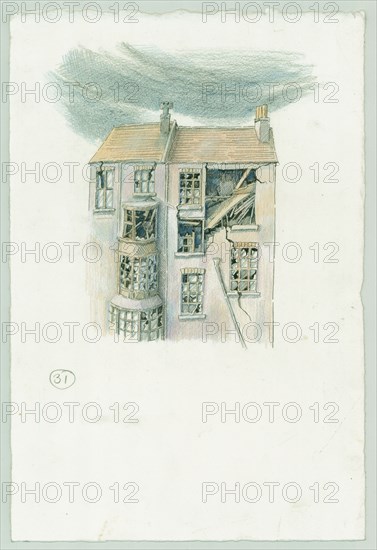 German naval bombardment of Scarborough, North Yorkshire, 1914 (2014). Creator: Judith Dobie.