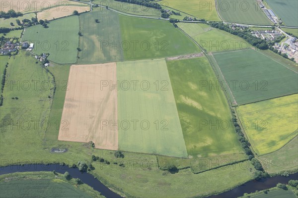 Roman fort and Neolithic henge monument west of Newton Kyme, North Yorkshire, 2015. Creator: Historic England.