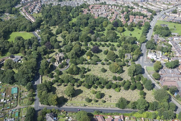 Flaybrick Memorial Gardens, formerly a municipal cemetery, Birkenhead, Wirral, 2015. Creator: Historic England.