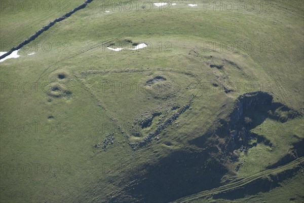 Bowl barrow and lead mining, Bole Hill, Derbyshire, 2015. Creator: Historic England.