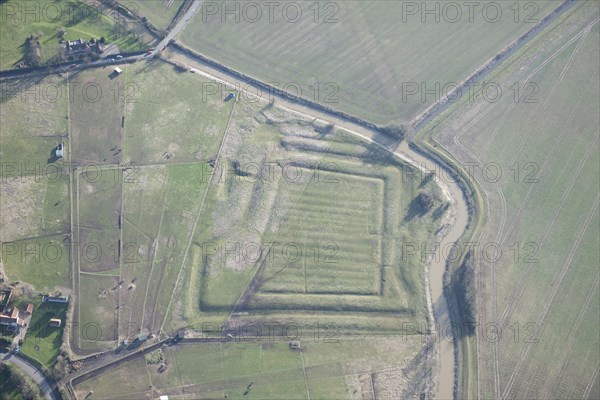 Hawton moated site and ridge and furrow earthworks, Nottinghamshire, 2015. Creator: Historic England.