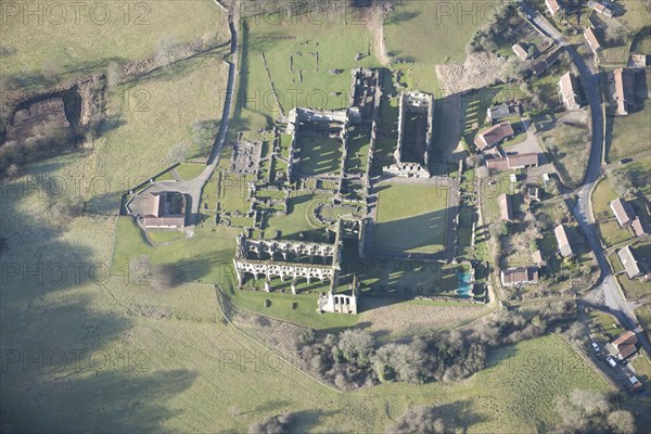 The standing remains of the Rievaulx Abbey, Cistercian monastery, North Yorkshire, 2015. Creator: Historic England.