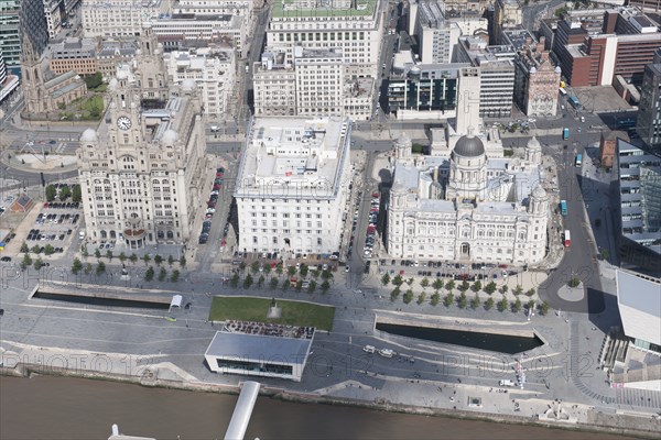 The Three Graces, Liverpool, 2015. Creator: Historic England.