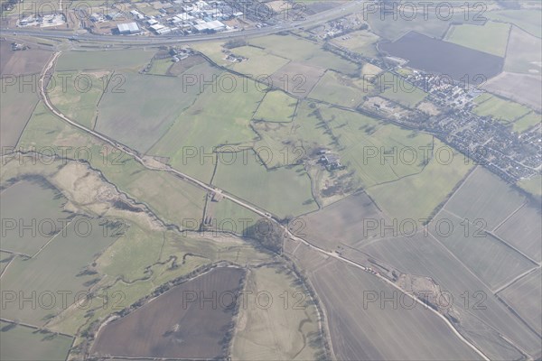 Construction works for the Bedale, Aiskew and Leeming Bar bypass, North Yorkshire, 2015. Creator: Historic England.