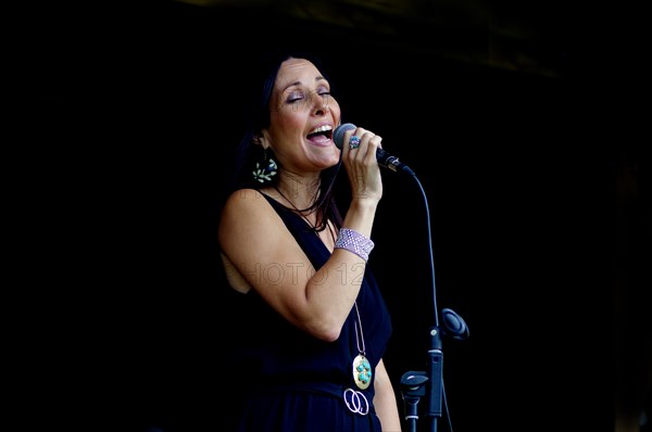 Jo Harrop, Jo Harrop Quartet, Listening Room Jazz, Three Horseshoes, Knockholt, Kent, July 2021. Creator: Brian O'Connor.