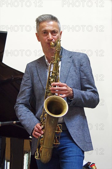 Dave O’Higgins, Darius Brubeck Quartet, NJA Fundraiser, Loughton Methodist Church, Essex, Sep 2021. Creator: Brian O'Connor.