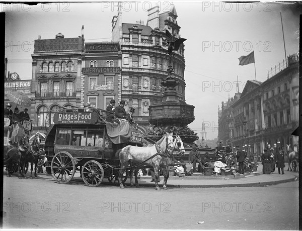 Shaftesbury Memorial Fountain, Piccadilly Circus, City of Westminster, London, 1895-1905. Creator: Charles William  Prickett.