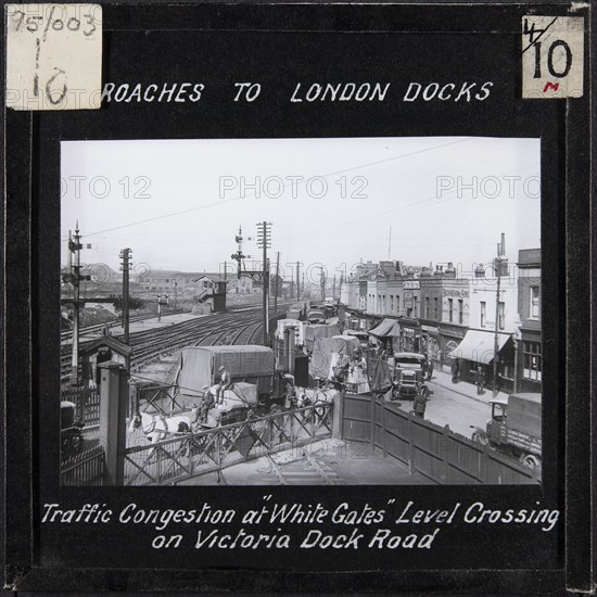 White Gates Level Crossing, Canning Town, Newham, Greater London Authority, 1920s. Creator: Unknown.