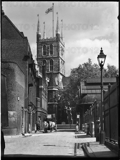 Southwark Cathedral, Montague Close, Southwark, Greater London Authority, 1930s. Creator: Charles William Prickett.